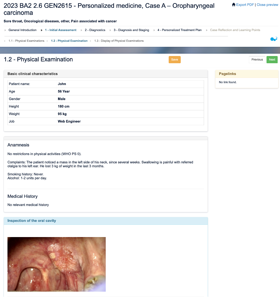 Virtual Patient Simulation